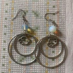 moonstone cloud earrings